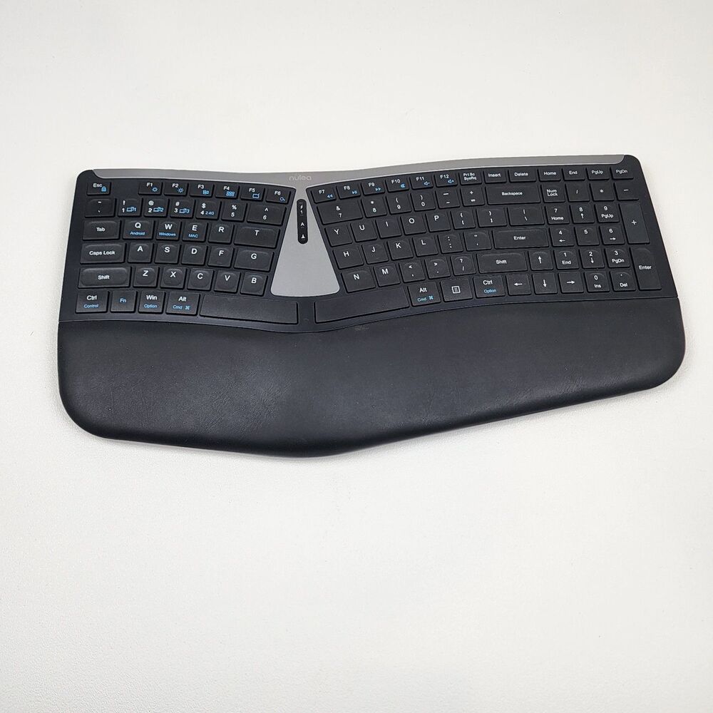 Nulea RT07B Wireless Ergonomic Split Keyboard Bluetooth USB-C Wrist Rest
